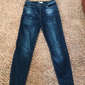 Dark blue denim jeans